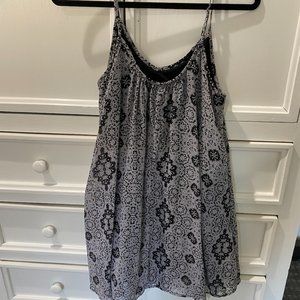 Floral Black and White Sun Dress